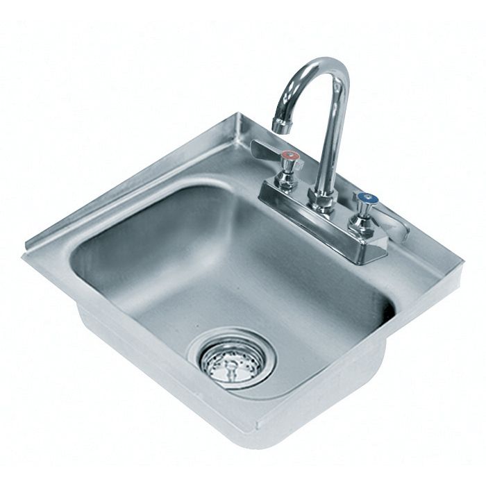One Compartment Tapered Side Splash 14x10x5in. Drop-In Sink, DI-1-30