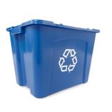 Rubbermaid Blue 14 Gal Recycling Box w/ Universal Recycling Symbol