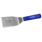 Dexter Russell Sani-Safe&reg; Blue Handle 4 x 3" Hamburger Turner