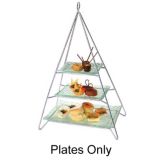 Steelite Worthy Noble & Kent 3-Glass Plates f/ Afternoon Tea Stand