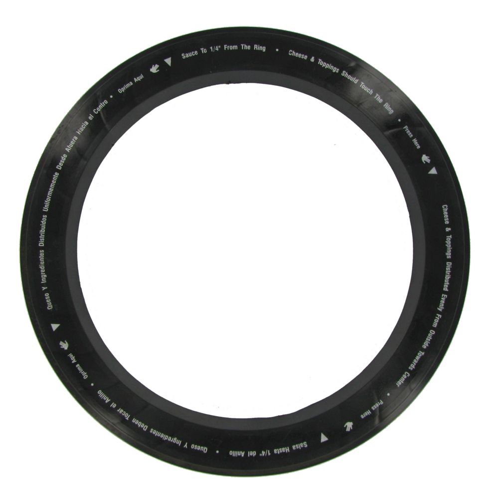 Twisted Crust Quality Ring Press, Black w/ White Text, 14"