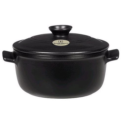 Emile Henry Black round 2.6 Qt Stew Pot