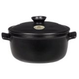 Emile Henry Black round 2.6 Qt Stew Pot
