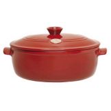 Emile Henry Red Oval 6.3 Qt Stew Pot w/ Lid