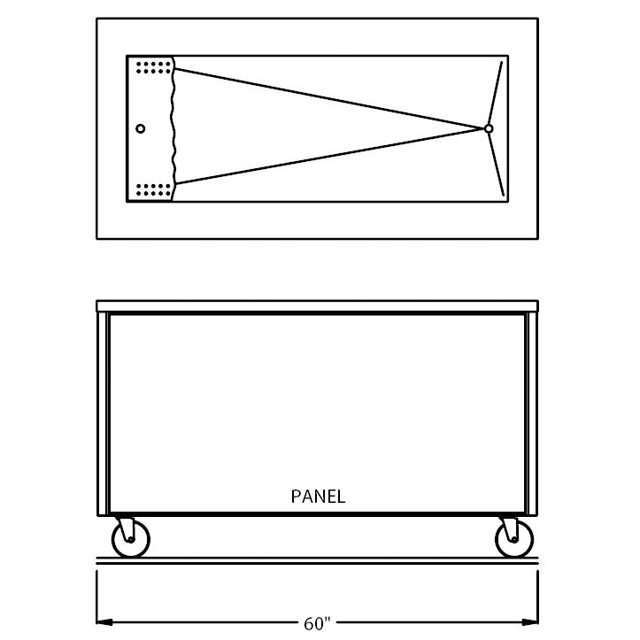 Randell&reg; 60" Enclosed Base Iced Cold Food Table
