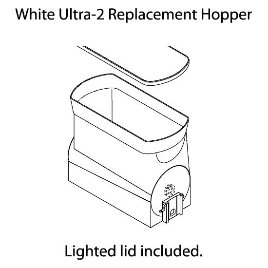 BUNN&reg; White Ultra-2 Hopper with S/S