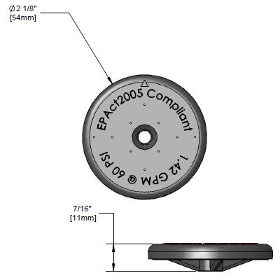 T & S Brass Spray Valve Sprayface