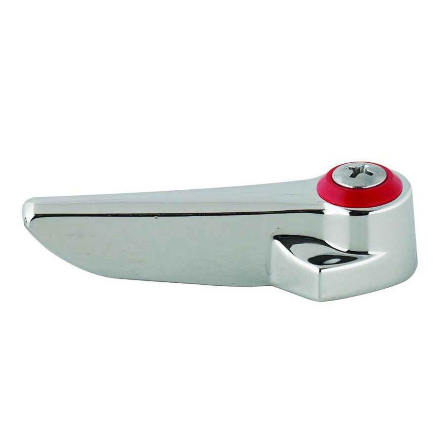 T & S Brass Hot Lever Handle With Red Index