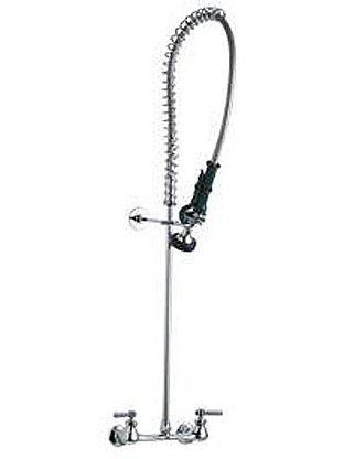 Wall Mount Pre-Rinse Faucet w/ 36" S/S Flex Hose