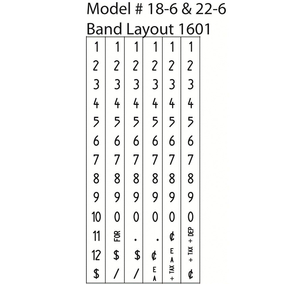 Garvey One Line 6 Character Label Gun