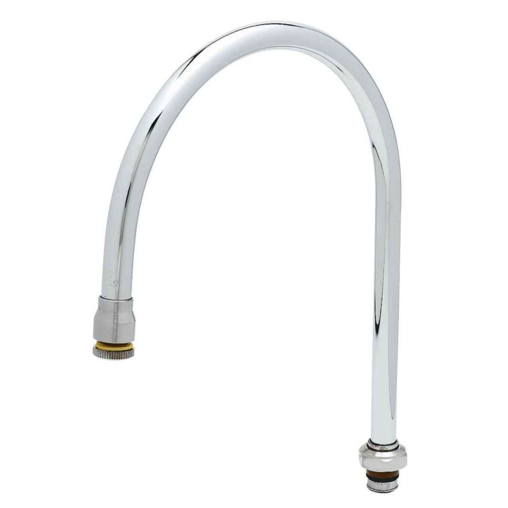 T & S Brass 12-1/16" Swivel Gooseneck Faucet Nozzle