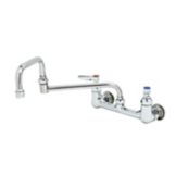 Backsplash Mounted Mixing Faucet w/ 15 Double Swing Joint Nozzle