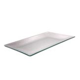 Clear Textured Rectangular Glass Plate, 12" x 20"