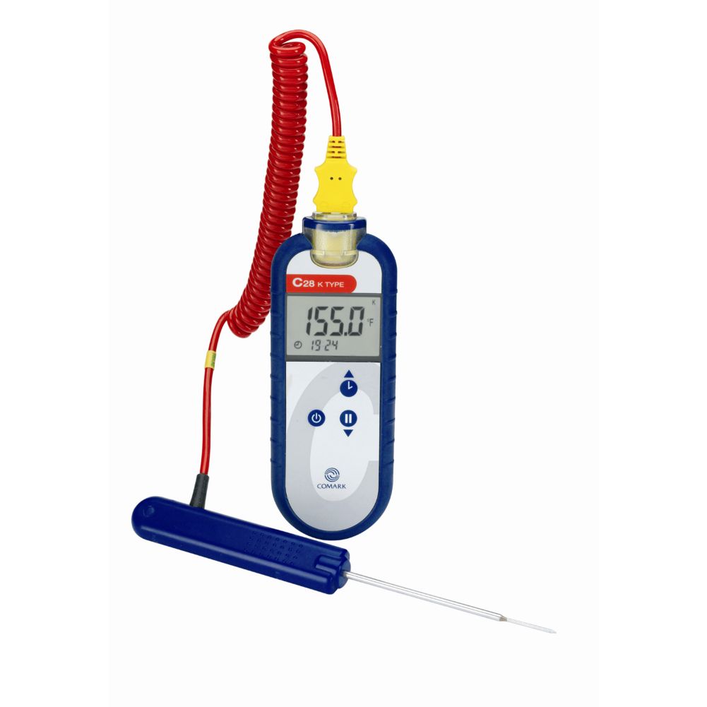 Comark Type K Thermometer w/ Wall Mount Bracket & Probe