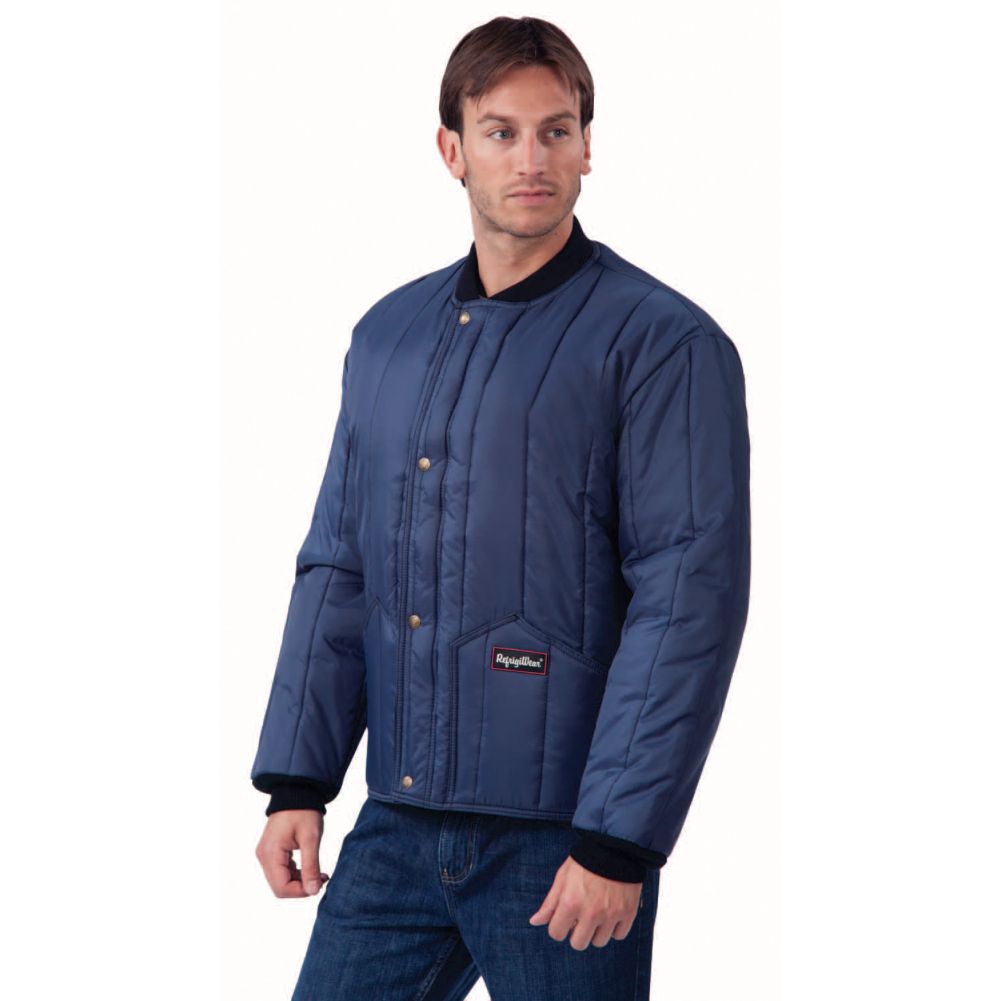 3X-Large Blue Cooler Jacket w/ Insulated Hand Warmer Pockets