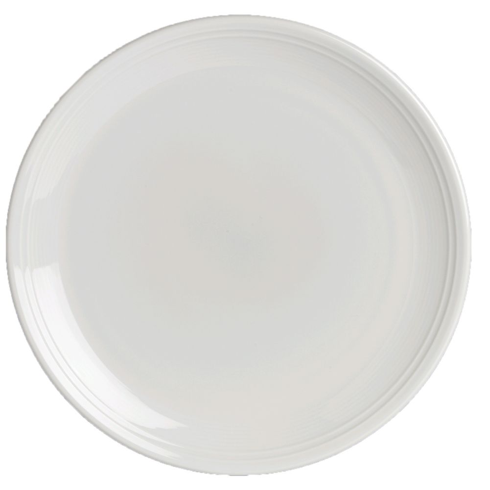 Steelite Rene Ozorio Aura Asian White 6-1/2" Rimmed Coupe Plate