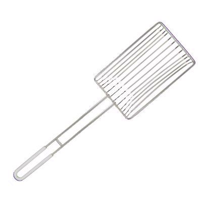 White Handle Scoop For 1/3 Pan