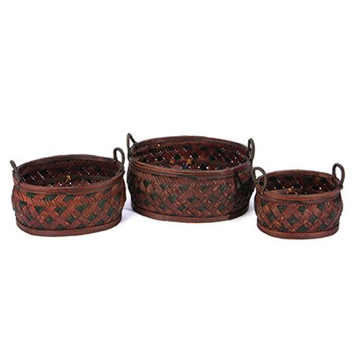 Willow Specialties Set Of 3 Bamboo Bowls