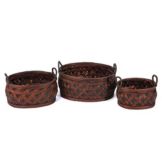 Willow Specialties Set Of 3 Bamboo Bowls