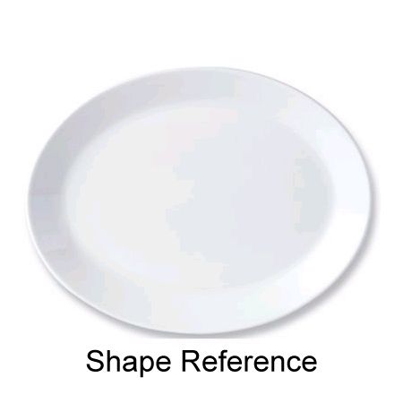 Steelite Performance Simplicity White 10" Oval Coupe Platter