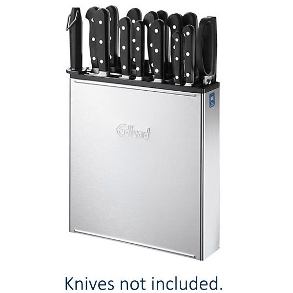 Edlund 14" 8-Slot Knife Rack S/S Skirt with Back Plate