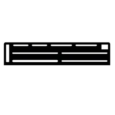 Edlund 14" 8-Slot Knife Rack S/S Skirt with Back Plate