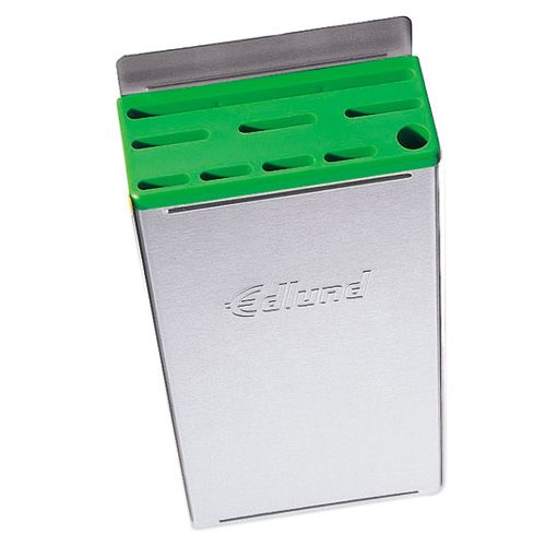 Edlund S/S Color-Coded Knife Rack with Green Insert and 12" Skirt