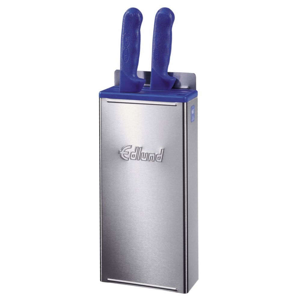 Edlund S/S Color-Coded Knife Rack with Blue Insert and 12" Skirt