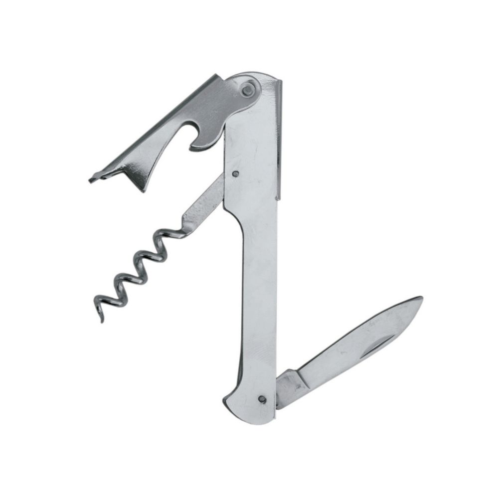 Spill-Stop Waiter's Chrome Plated Corkscrew