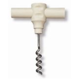Franmara&reg; 4-1/4" Bone Colored Plastic Pocket Corkscrew