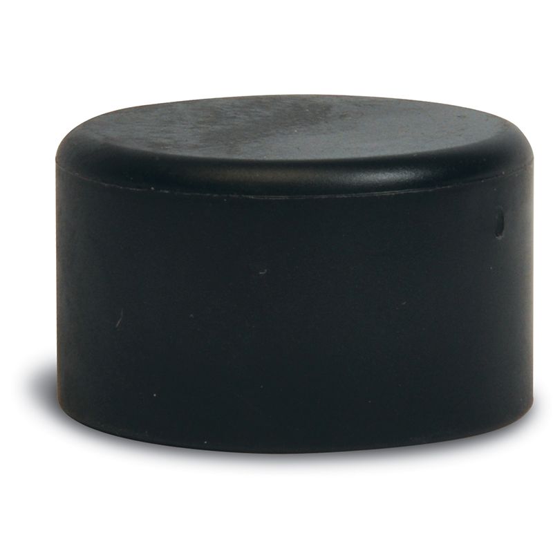 Central Specialties Black Replacement 1" End Cap for Tray Stands