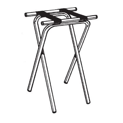 Central Specialties 31"H Deluxe Black Tubular Steel Tray Stand