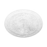 Tablecraft 22" Round Starburst Design Plastic Crystalware Tray