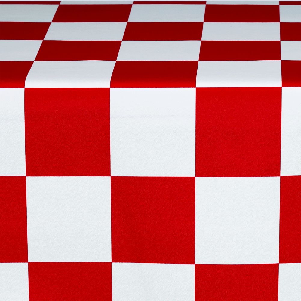 Marko&reg; Fashion&trade; Red Checkered Flag Tablecloth
