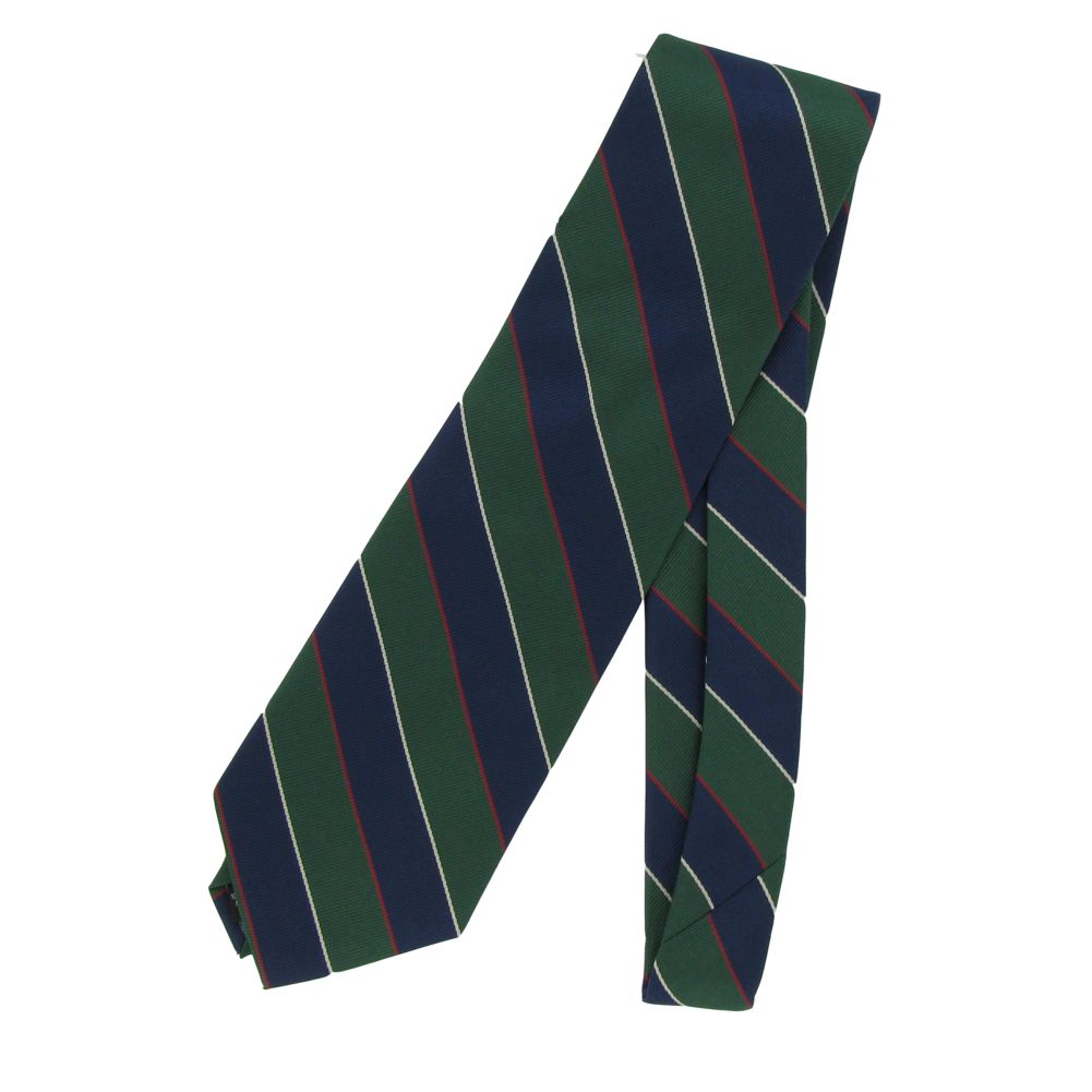 Global Neckwear Green & Blue Striped Neck Tie