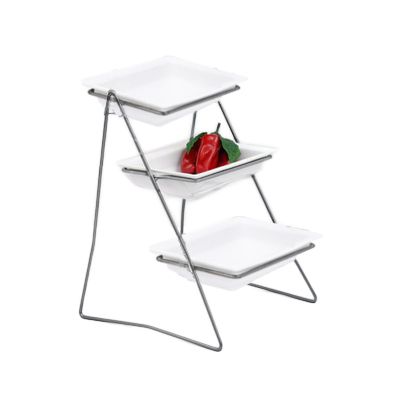 Dover European Metalworks Steel Amenity Stand w/ Bowls