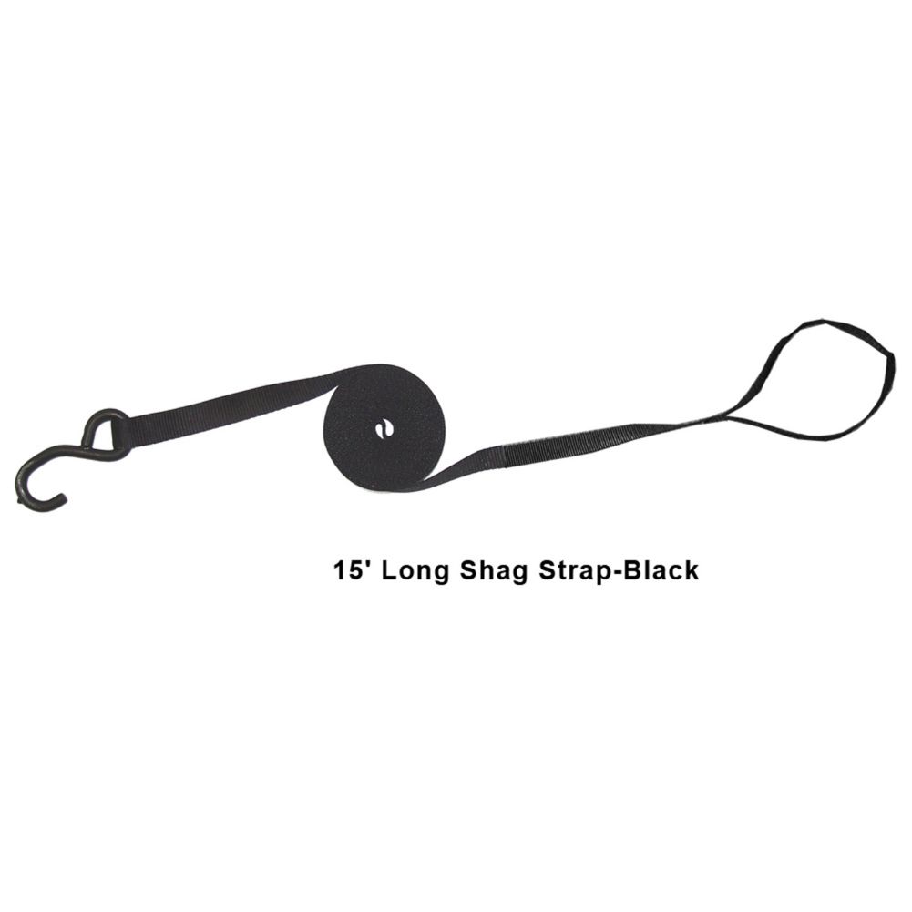 Black Cart Strap for Shopping Cart Retrieval, 15'