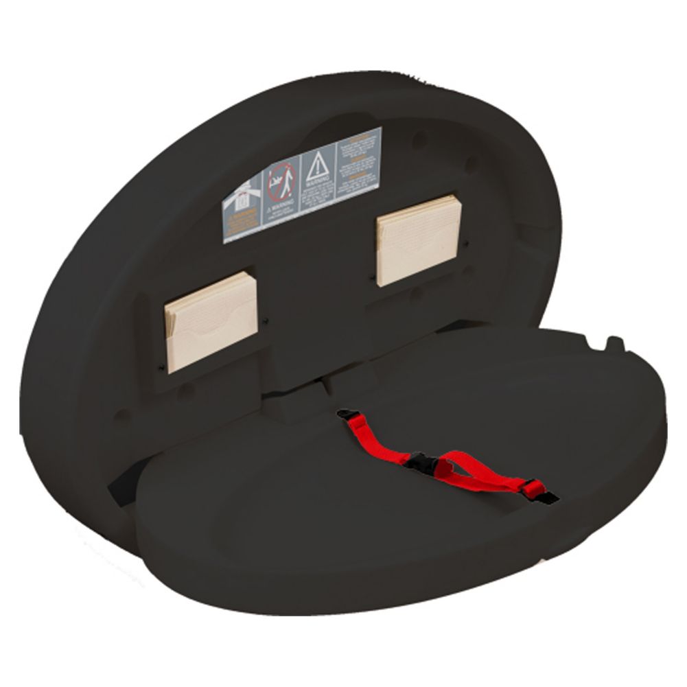 Safe-Strap Black Baby Changing Station w/ Red Belt