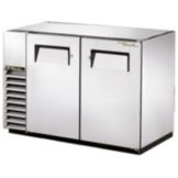 True&reg; S/S 2-Solid Swing Door Back Bar Cooler for 82 6-Packs