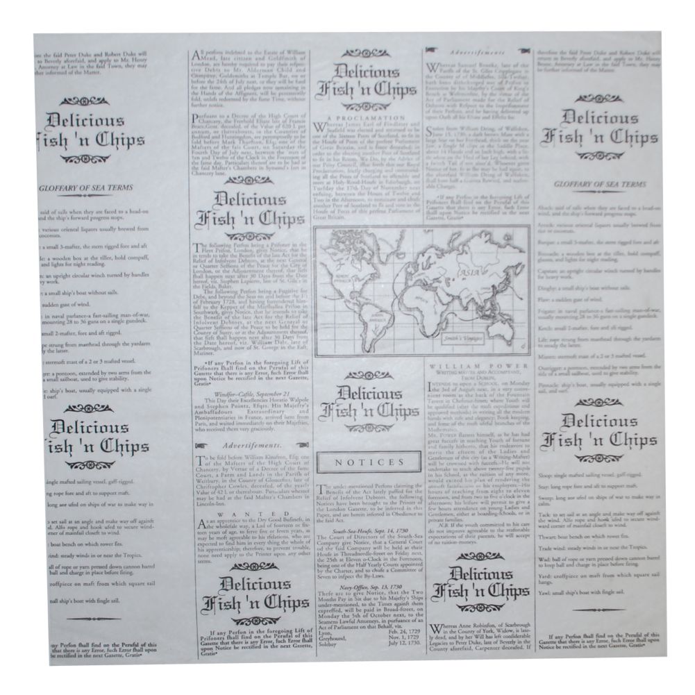 15" x 15" Newsprint Deli Paper