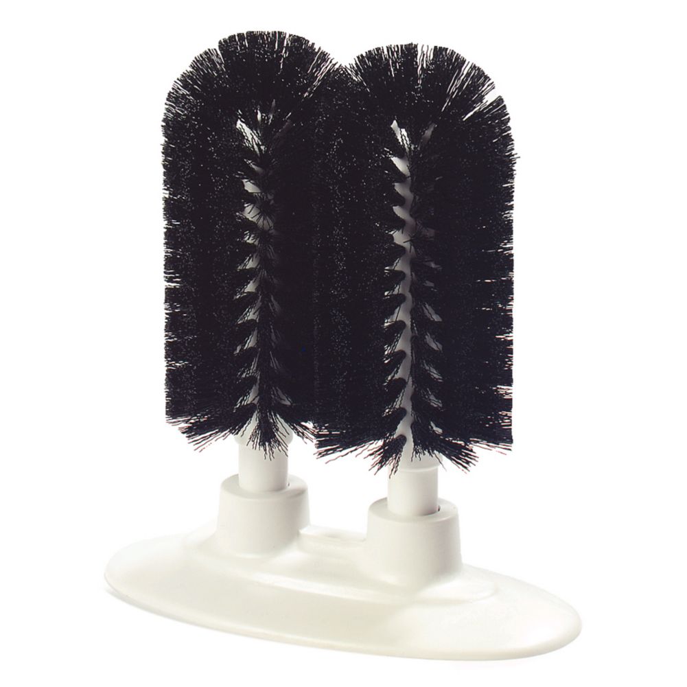 Carlisle Sparta&reg; Twin Glass Washer Brushes, Black, 8"