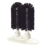 Carlisle Sparta&reg; Twin Glass Washer Brushes, Black, 8"