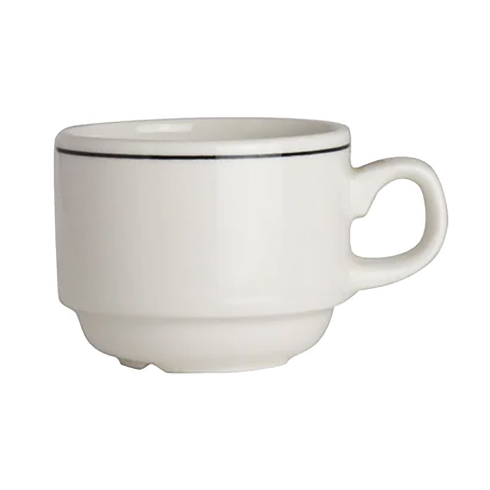 Steelite Performance Simplicity Black Line Slimline 3-1/2 Oz Stacking Cup