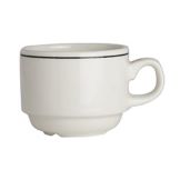 Steelite Performance Simplicity Black Line Slimline 3-1/2 Oz Stacking Cup
