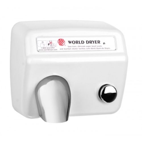 White Surface Mount 1725W Hand Dryer w/ Fixed Nozzle, 115V