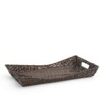 Front Of The House&reg; Chocolate Rattan Flare Tray