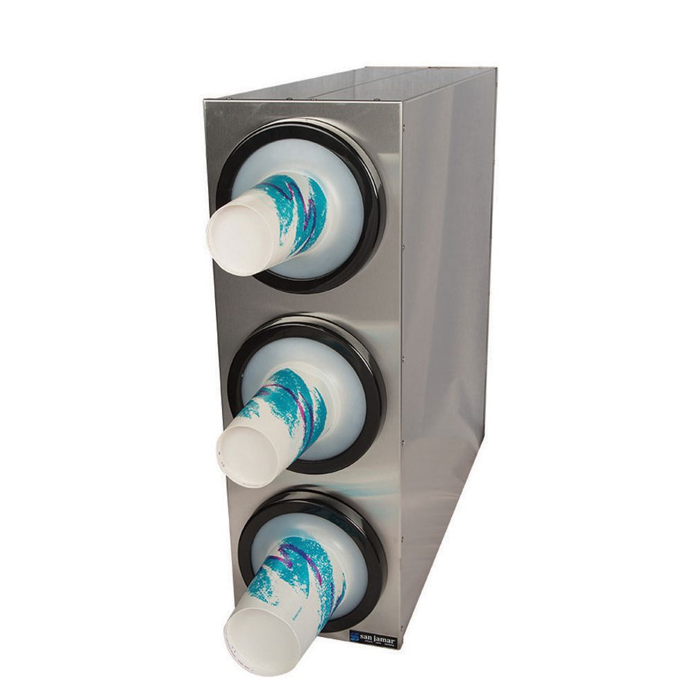 San Jamar&reg; EZ-Fit&reg; 3-Section Cup Dispenser Box System