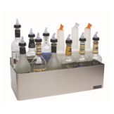 San Jamar&reg; 10-Bottle Stainless Steel Speed Rack
