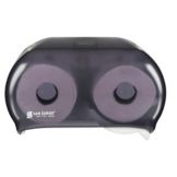 San Jamar&reg; VERSATWIN&reg; Black Pearl Bath Tissue Dispenser