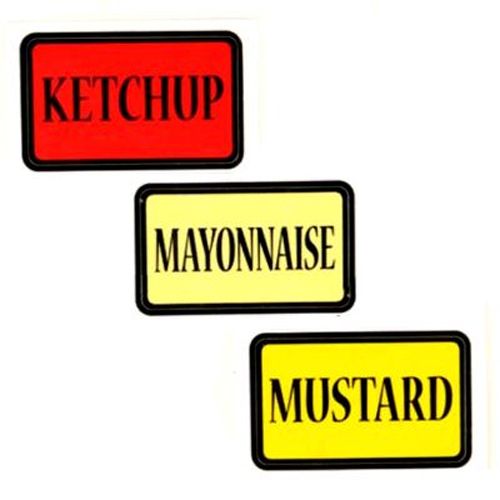 Server Condiment Pump Label Set